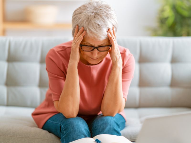 woman burned out and exhausted